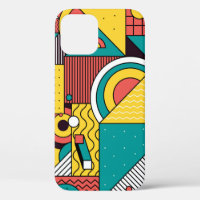 Geometric colourful: abstract pattern.