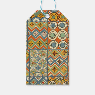 Geometric Colourful Antique Egyptian Graphic Art Gift Tags