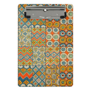 Geometric Colourful Antique Egyptian Graphic Art Mini Clipboard