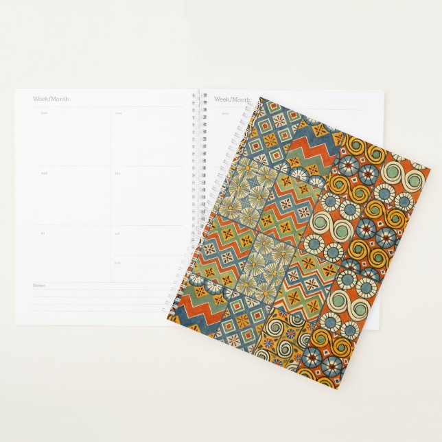 Geometric Colourful Antique Egyptian Graphic Art Planner (Display)