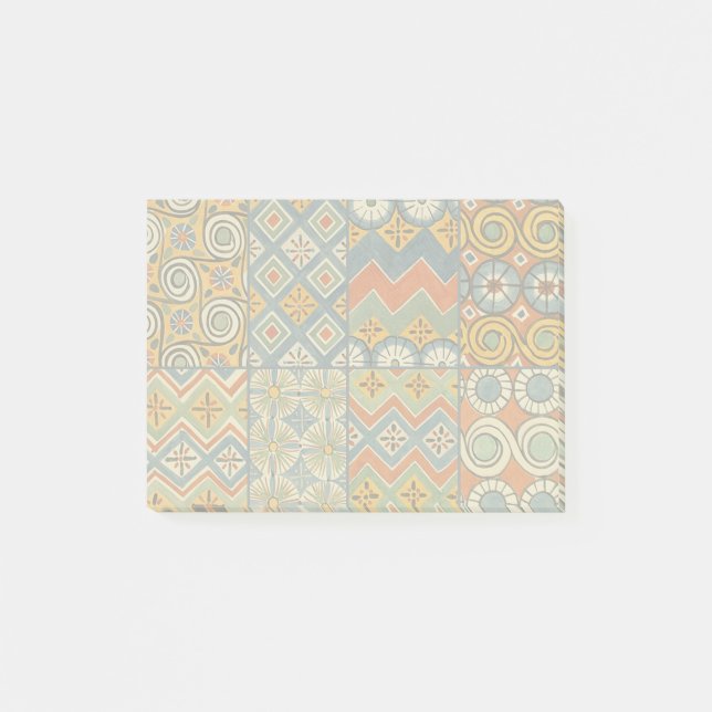Geometric Colourful Antique Egyptian Graphic Art Post-it Notes (Front)