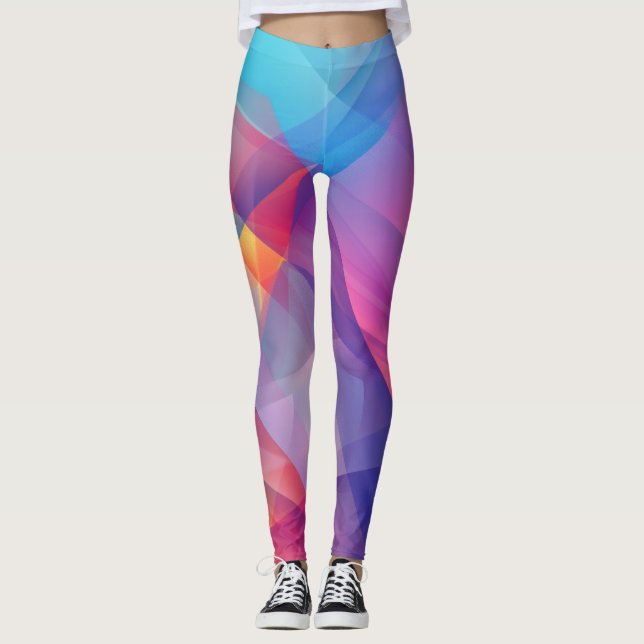 Geometric Colourful Leggings (Front)