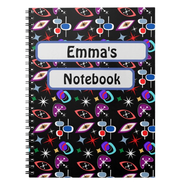 Geometric Colourful Pattern Notebook (Front)