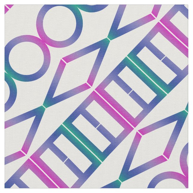 Geometric Colourful Reflective Love Fabric (Close Up)