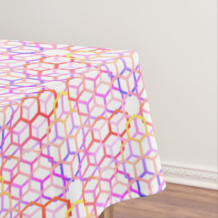 Geometric Colours Large Tablecloth