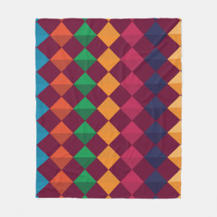 Geometric Colours Pattern  Fleece Blanket
