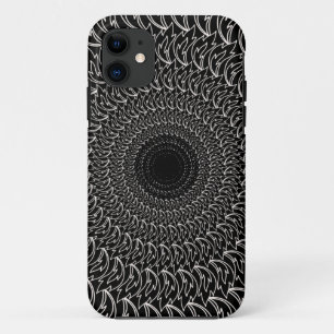 Geometric concentric repeating pattern waves petal iPhone 11 case