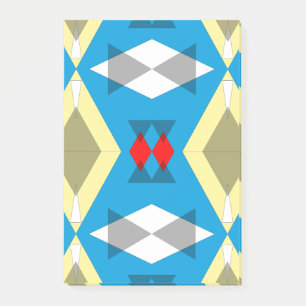 Geometric Convergence in Blue and Gold Post-it Notes
