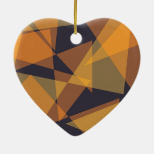 Geometric, cool, trendy, modern, simple triangles ceramic tree decoration