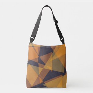 Geometric, cool, trendy, modern, simple triangles crossbody bag