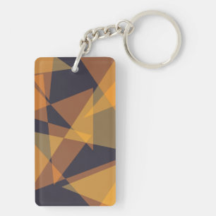 Geometric, cool, trendy, modern, simple triangles key ring