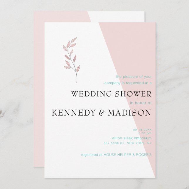 Geometric Coral New Remarkable Epic Budget Value Invitation (Front/Back)