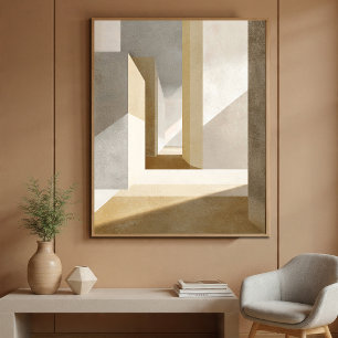 Geometric Corridor Wall Art for Living Room Decor