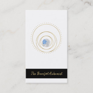 *~*  Geometric Cosmic  Sacred Geometry Boho Gold Business Card