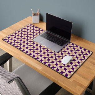 Geometric Cross Pattern Desk Mat