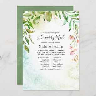 Geometric Crystal Baby or Bridal Shower by Mail Invitation