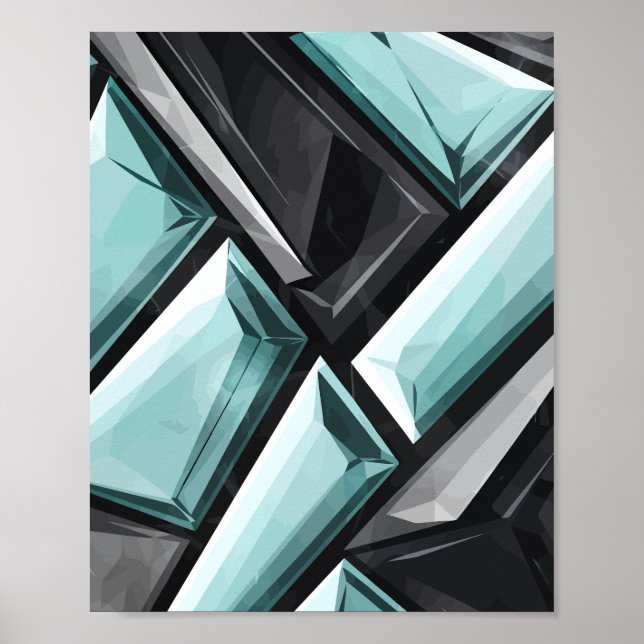 Geometric Crystal Design Poster (Front)