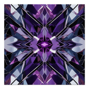 Geometric crystal formation poster