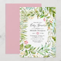 Geometric Crystal Greenery Baby Shower