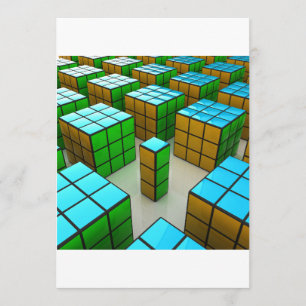 Geometric Cubes Invitations