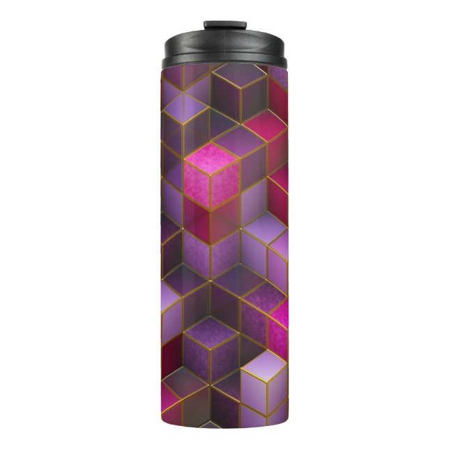 Geometric Cubes Thermal Tumbler (Front)
