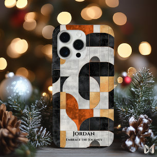 Geometric Curves & Textures, Modern Sophistication iPhone 15 Pro Max Case