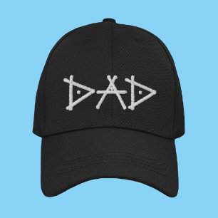 Geometric Dad Symbol Fathers Day Birthday Gift Embroidered Hat