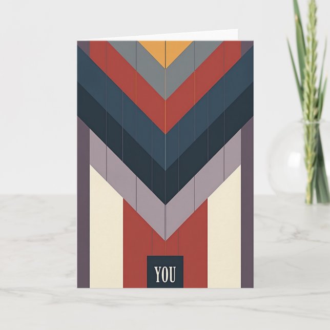 Geometric Dads Day You Card (Front)