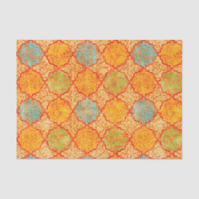 Geometric Damask Tissue Paper (Front)