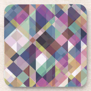 geometric dark shades pattern coaster