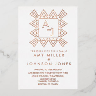 Geometric Decorative Heart Border Wedding Pressed