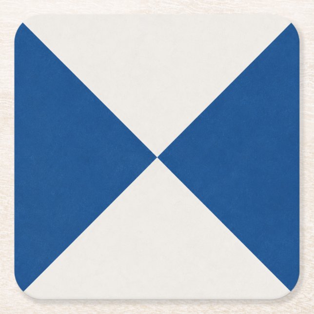 Geometric Decorative Tile Square Paper Coaster (Front)
