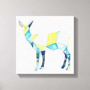 Geometric Deer Animal Canvas Print