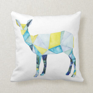 Geometric Deer Animal Cushion