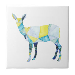 Geometric Deer Animal Tile