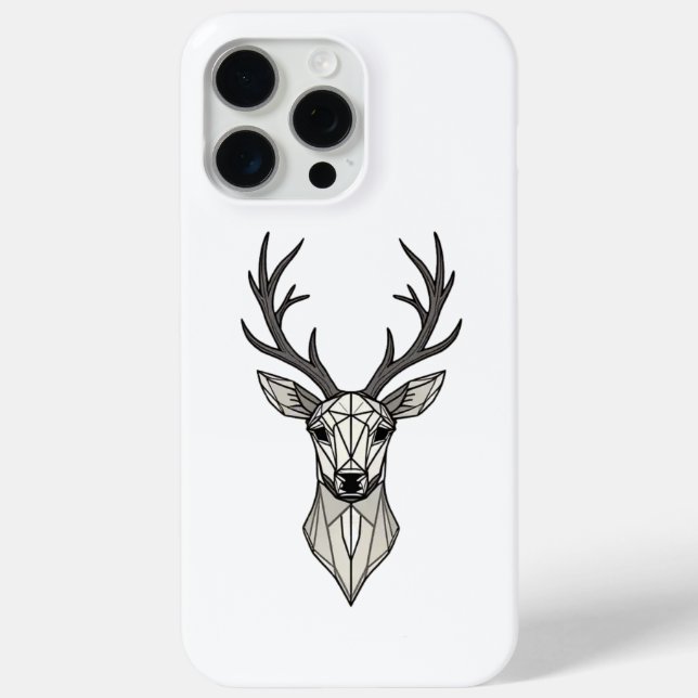 Geometric Deer Design iPhone Case (Back)