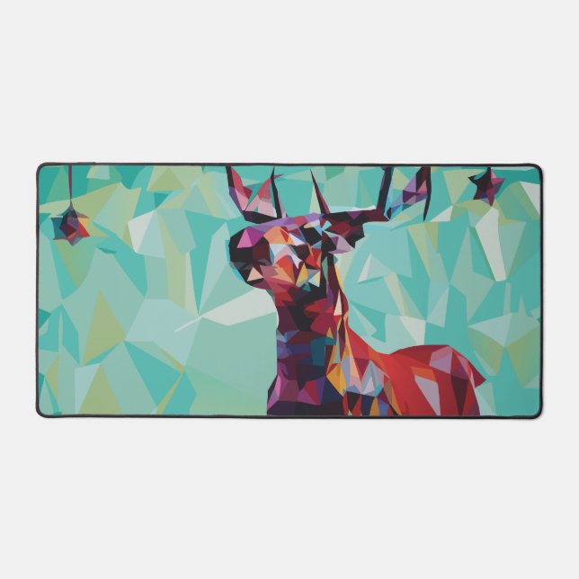 Geometric Deer Desk Mat (Front)