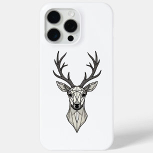 Geometric Deer Head Minimalist iPhone 15 Pro Max C Case
