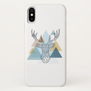 Geometric Deer Portrait iPhone X Case