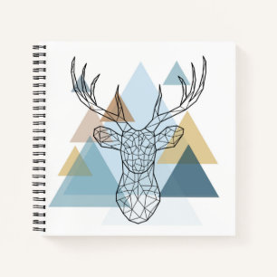 Geometric Deer Portrait Notebook