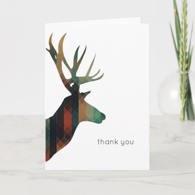 Geometric Deer Thank You (Front)
