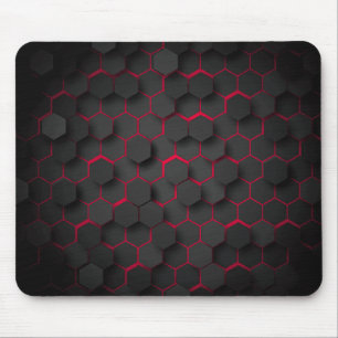 Geometric Depth Modern Hexagon Design  Mouse Mat