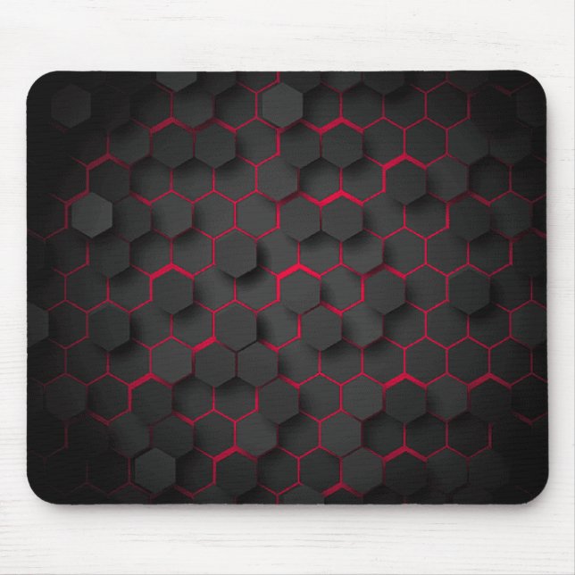 Geometric Depth Modern Hexagon Design  Mouse Mat (Front)