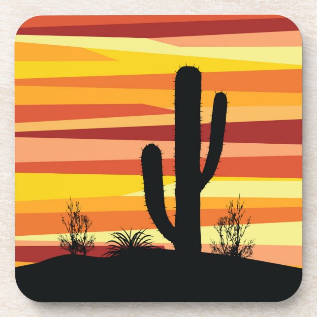 Geometric desert sunset coaster (Front)