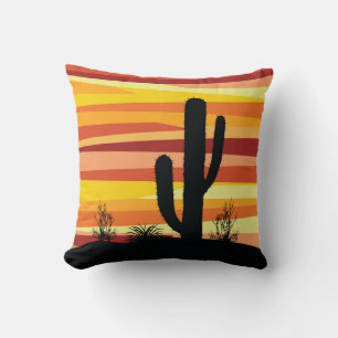 Geometric desert sunset cushion