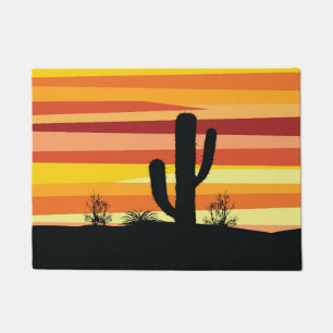 Geometric desert sunset doormat