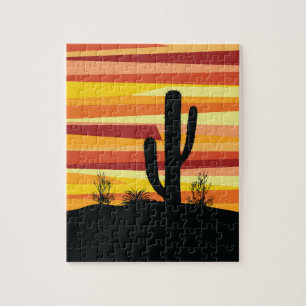 Geometric desert sunset jigsaw puzzle