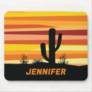 Geometric desert sunset mouse mat