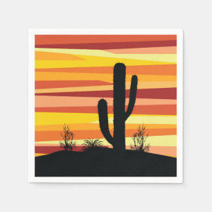 Geometric desert sunset napkin