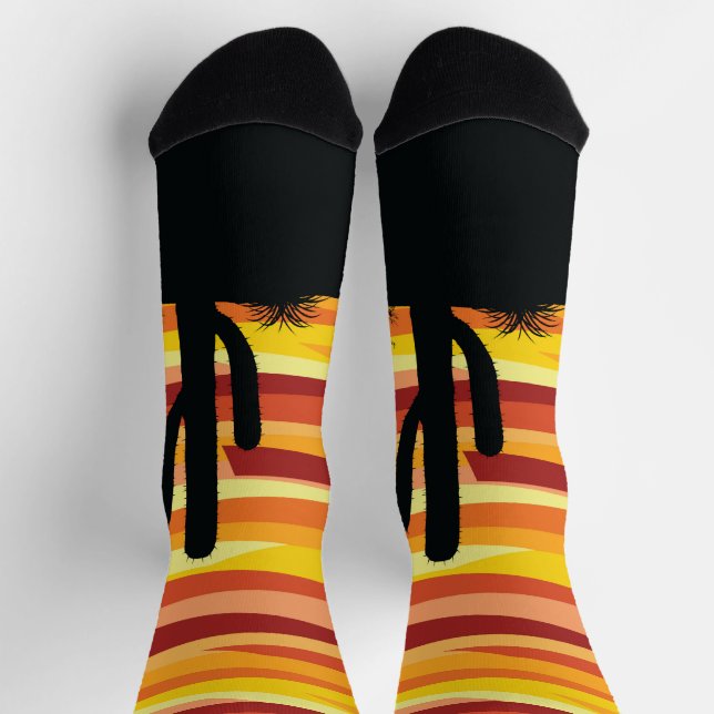 Geometric desert sunset socks (Top)